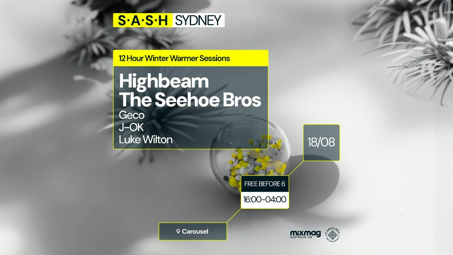★ S.A.S.H Sydney ★ Winter Warmer Sessions ★ Highbeam & The Seehoe Brothers ★ Sun 18th August ★
