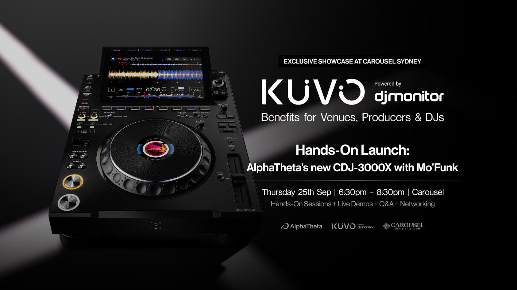 AlphaTheta + Carousel present: KUVO powered by DJ Monitor + CDJ-3000X