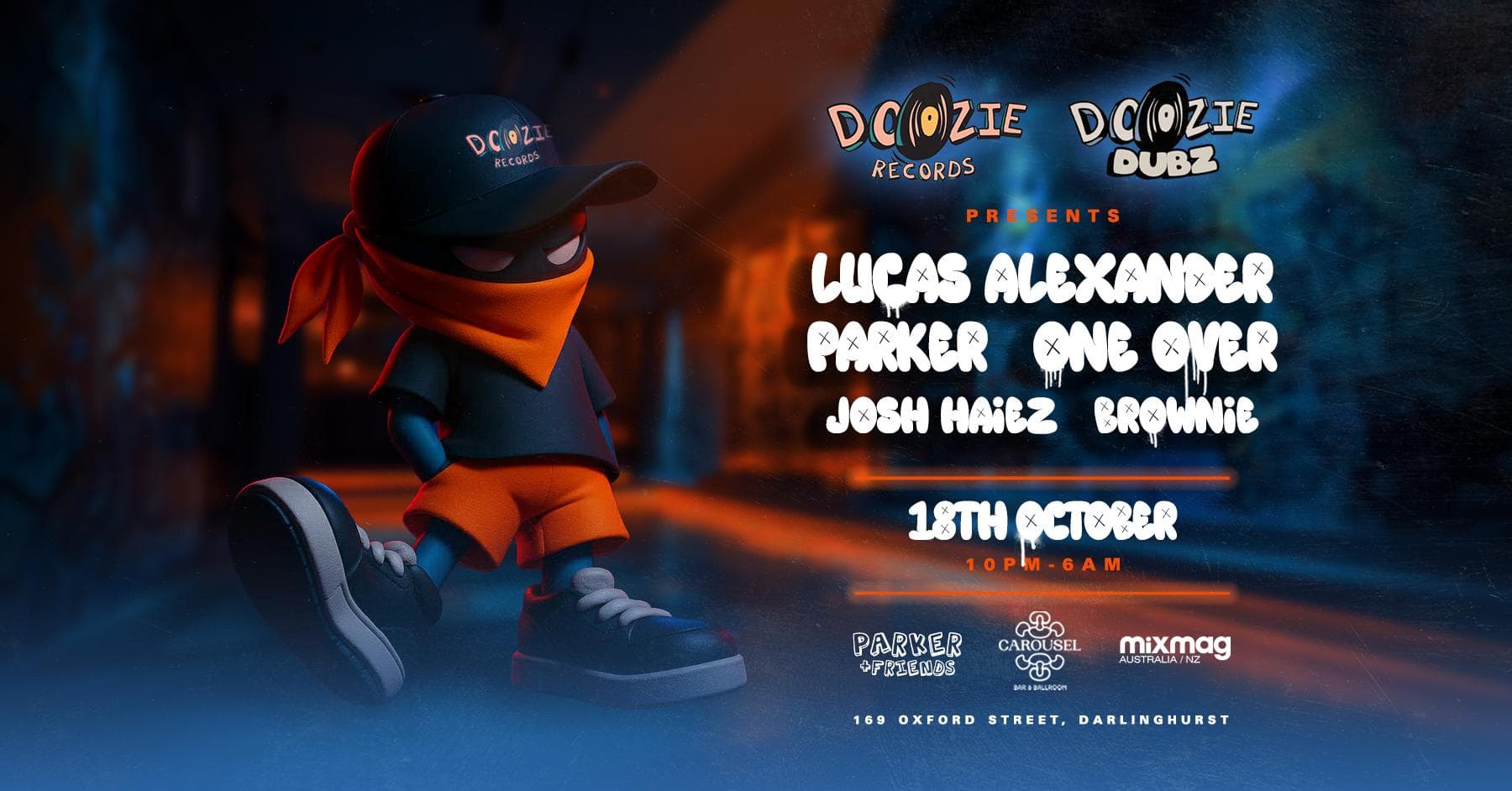 \\ DOOZIE RECORDS SHOW CASE || LUCAS ALEXANDER • PARKER • ONE OVER || Sat 18th Oct //