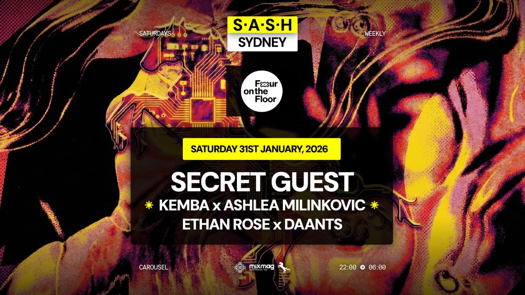 ★ S.A.S.H Sydney ★ Secret Guest ★ Saturday 31st January ★