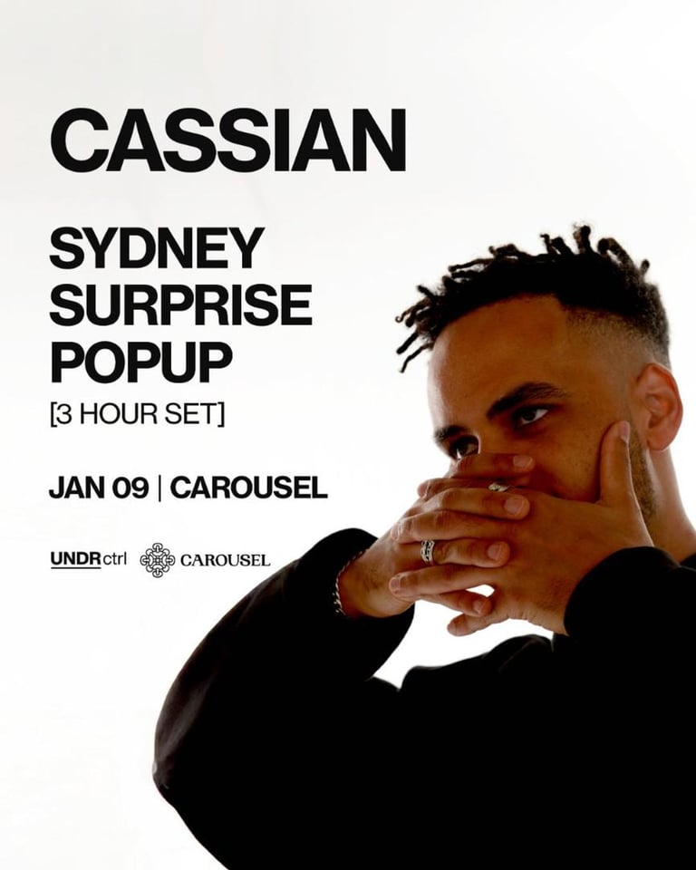 CASSIAN SYDNEY SURPRISE POP UP - 3 HOUR SET