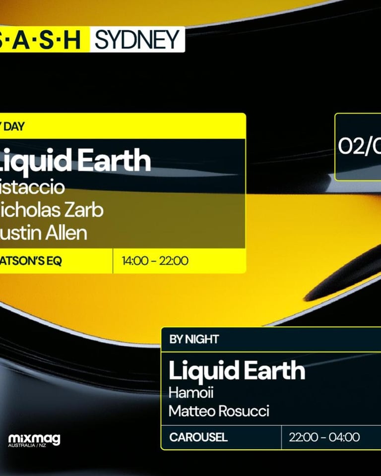 S.A.S.H By Night Liquid Earth Sunday February 2nd