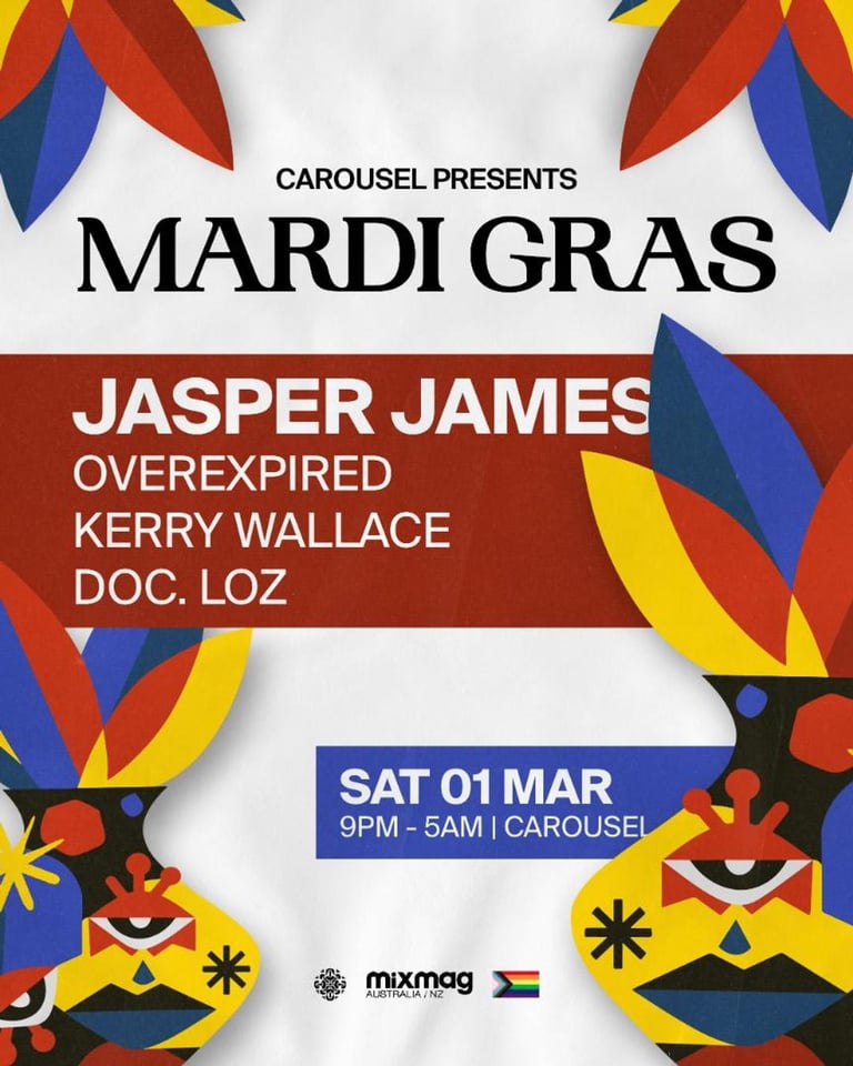 Carousel Pres. Mardi Gras w/ Jasper James // Saturday March 1st